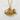 Taiyaki Fish Pendant, gold vermeil, front view on textured background