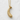 Shrimp Tempura Pendant, gold vermeil, product photo on textured surface