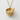 Matcha Tea Pendant in gold vermeil, front view on white
