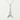Tokyo Tower Lattice Pendant, polished silver, front view on white