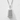 Japanese Pagoda Pendant, polished, front product view showing bright silver shine