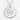 Harmony kanji medallion pendant, polished silver, front view