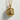 Daruma Doll Pendant, gold vermeil, front product view