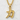 Chikara Japanese Strength Pendant, gold vermeil, product photo on textured background