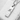 Wind Kanji Pendant in polished silver, angled view on stone