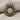 Horned Hittite Sun Pendant, two-tone silver and gold finish on fabric