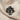INRI Jesus Cross Ring, black rhodium plated, front view on linen