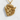 Woodland Moose Pendant, gold vermeil, front view against textured wall