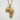 Africa Map Lion Pendant, gold vermeil, product photo on white stone