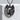 Bridled Horse Horseshoe Pendant, oxidized, product photo on concrete block