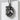 Bull Moose Pendant, oxidized silver, front view