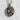 African Savannah Lion Medallion Pendant, oxidized silver variant view on white stone