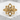 Six Point Witches Knot Ring, gold vermeil, product photo on stone