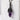 Amethyst Dragon Claw Pendant, black rhodium, front view