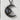 Dragon Eye Moon Pendant, black rhodium, angled product view
