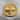 Saint Benedict Cross Ring, gold vermeil, product photo on stone