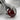 Dragon Claw Orb Pendant, oxidized silver, angled scale close-up