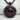 Dragon Eye Pendant, black rhodium, front view on white background