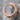 Fissured Brutalist Hoop Earring, rose gold, angled product view on stone