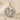 Aquarius Water Carrier Pendant, polished silver, front view on shell