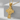 Golgotha Orthodox Cross Pendant, gold vermeil, front view on display block