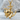 Turtle Anchor Pendant, gold vermeil, product photo on stone