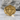 Santiago Cross Ring, gold vermeil, front view product photo on marble