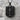 Bundesadler shield pendant, black rhodium, angled product photo on stone