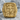 Crucifixion Scene Ring, gold vermeil, front view on stone