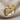 Flying Bat Ring, gold vermeil, product photo on fabric