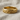 Celtic Braided Knot Ring, gold vermeil, front view on linen