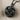Gordian Knot Pendant, black rhodium, product photo on linen