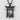 Kitsune Torii Pendant, black rhodium, front view