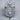 American Eagle Flag Pendant in polished silver, angled product photo