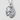 Artist Palette Pendant, polished silver, front view