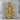 Rock Climber Medallion Pendant, gold vermeil finish, front view on pedestal