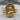 Chiseled Self Made Man Ring, gold vermeil, front view on stone surface