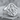 Winged Dragon Signet Ring, polished silver, angled front view on stone