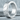 Diagonal Groove Hoop Earring, polished, product photo on stone