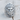 Indian Chief War Bonnet Ring, polished silver, front view on wood