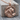 Circle Frame Lion Pendant, rose gold, product photo on wood block