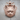 Cat Head Pendant, rose gold, front product view on wood display