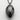 Tuna Nigiri Sushi Pendant, black rhodium plated finish top view