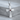 Latin Cross Garnet Pendant, polished silver, front product photo