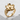 Sakura Folded Petal Ring in gold vermeil, product view