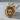 Ouroboros Skull Pendant, gold vermeil, front angle view
