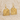 Mountain Sunrise Ridge Earring, gold vermeil, front view