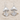 White Topaz Mushroom Dew Earring, product photo, polished finish