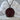 Lucky 13 Enamel Token Pendant, black rhodium, front view