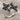 Garnet Double Gothic Cross Ring, oxidized silver, product photo